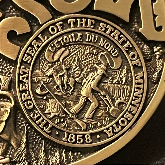 First Edition - State of Minnesota - Solid Brass Belt Buckle - 80’s Vintage - Picture 5 of 8
